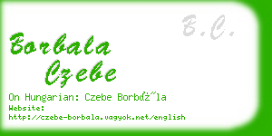 borbala czebe business card